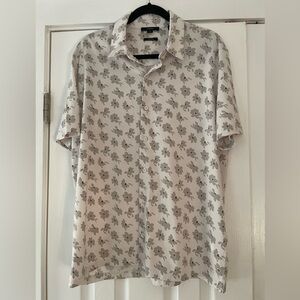 Vince Pima Cotton Button Down Floral Print‎ Size Large Excellent Condition